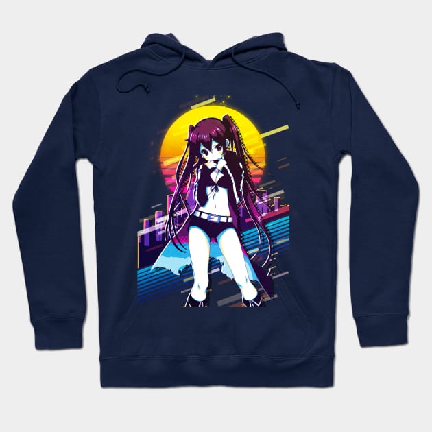 Black Rock Shooter Hoodie by 80sRetro